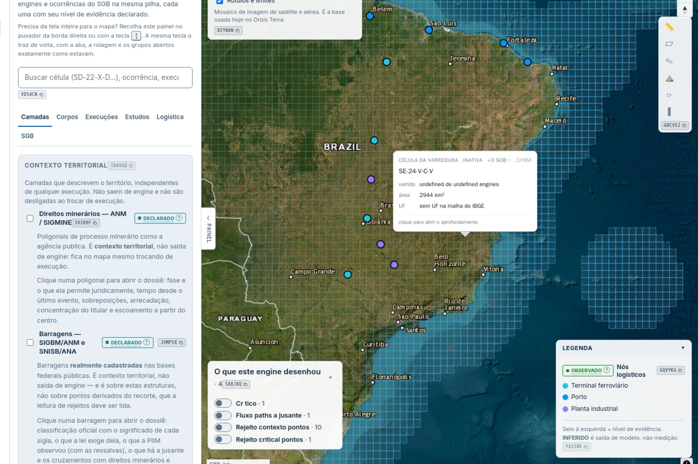 Fusão multinível no explorador geocientífico